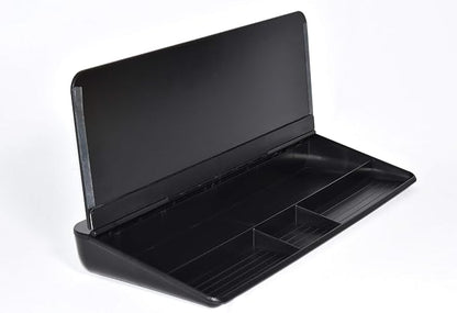 Audio-Visual Direct - Glass Desktop Computer Keyboard Whiteboard Notepad Set, Black (Includes Neon Marker, Eraser & Sticky Notes)