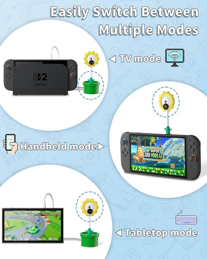 HD Camera for Switch 2, USB Video Camera for Nintendo Switch 2 | Video Game Camera for Switch 2, Privacy Sliding Lens Cover, Plug and Play, Auto Recognition, Cute Lollipop Design