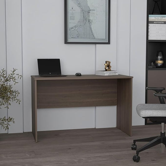 Tuhome Malibu 47" Modern Computer Desk, Minimalist Office Desk with Spacious Work Surface & Shelf, Engineered Wood Writing Desk for Home Office, Bedroom, Living Room