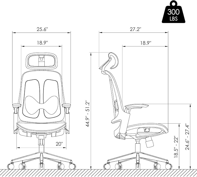 Sunaofe Boss Pro Leather Ergonomic Office Chair with Footrest - Executive Chair, 4D Armrests, Adaptive Lumbar, 125° Recline, 300lb Capacity, 5-Year Warranty Black Frame/Brown