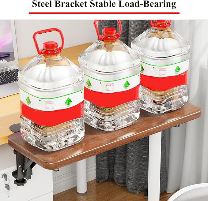 Ergonomics Desk Extender Tray Wooden Desk Extender, Large Size Foldable Keyboard Drawer Tray Can Be Used As Armrests Shelves Desktop Extensions for Home and Office(70 * 20cm)