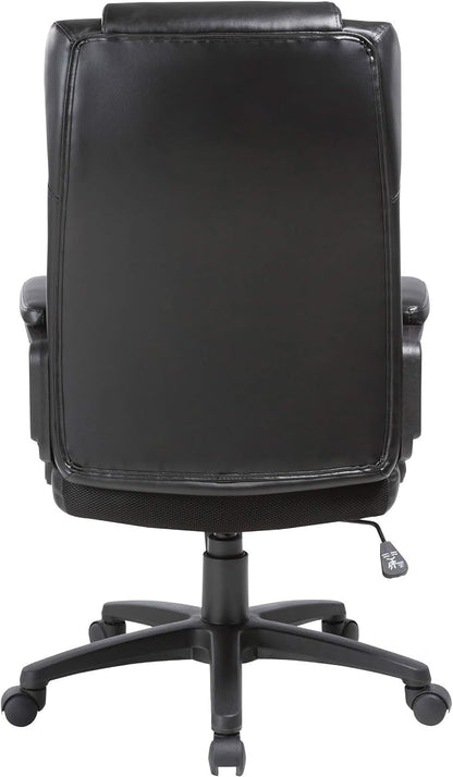 Lorell Soho High-Back Black Leather Executive Chair