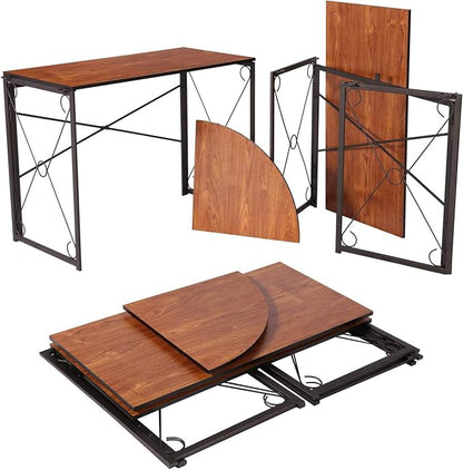 VECELO 59" L Shaped Computer Desk, Corner Computer Desk, Sturdy Home Office Computer Table for Small Space, Writing Desk, Larger Gaming Desk Workstation, Brown