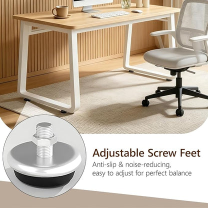 Small Office Computer Desk, Simple Style Writing Desk Waterproof and Scratch-Resistant,Sturdy Study Writing Desk with Wooden Tabletop and Metal Frame for Bedroom, Study Room, Living Room