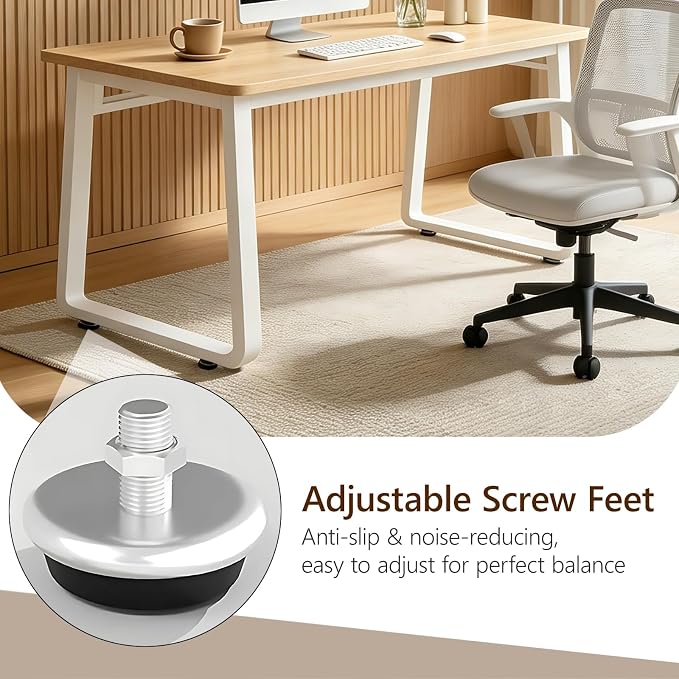 Small Office Computer Desk, Simple Style Writing Desk Waterproof and Scratch-Resistant,Sturdy Study Writing Desk with Wooden Tabletop and Metal Frame for Bedroom, Study Room, Living Room