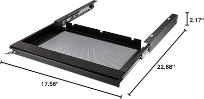 Penn Elcom Under Desk Laptop Drawer, Lockable, for 20” Laptops - Premium Sliding Security Drawers - Model EX-6171B