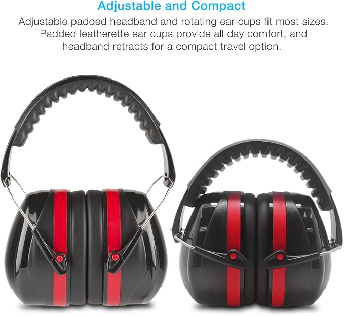 Cyber Acoustics Professional Safety Lightweight Ear Muffs for Hearing Protection and Noise Reduction