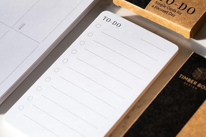 Minimalist To-Do List Cards – Double-Sided Task Cards, 250 GSM Cardstock (2 Pack, 60 Cards Total)