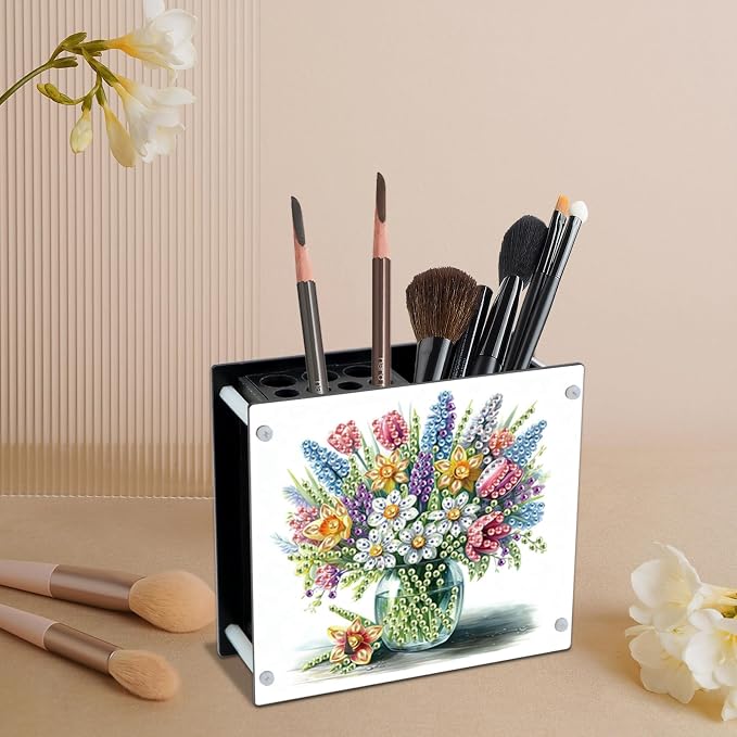 DIY Diamond Painting Kit，Vase Special Shape diamond painting pen holder, Acrylic Daily Office Desktop Decoration Storage Item