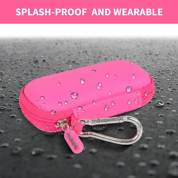 USB Flash Drive Case, SD Card Holder Compatible with Thumb Drive, Memory Cards, SDXC SDHC Storage Bag, Electronic Accessories Organizer for SanDisk for Samsung for Inland (Rose Red)