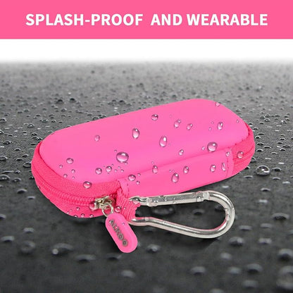 USB Flash Drive Case, SD Card Holder Compatible with Thumb Drive, Memory Cards, SDXC SDHC Storage Bag, Electronic Accessories Organizer for SanDisk for Samsung for Inland (Rose Red)