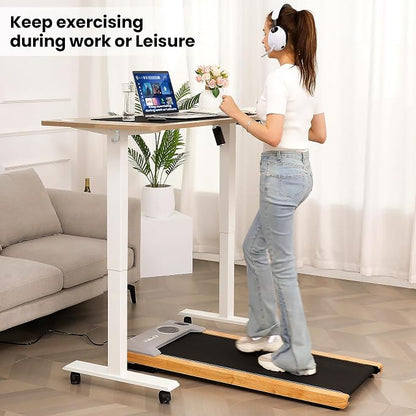 Electric Standing Desk with Wheels, 63'' x 24'' Standing Desk Adjustable Height with Charging Station, 2 USB Ports, 3 Power Outlets, 4 Caster, 27''-46'' Lifting Range Stand up Desk(Oak)