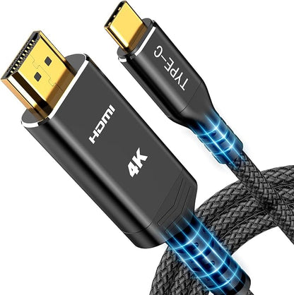 Highwings USB C to HDMI Cable @60Hz, USB-C (4K HDMI) 9 FT, [Thunderbolt 3/4 Compatible] Type-C to HDMI Cord for iPhone 16/15 Series, MacBook Pro/Air, iPad, Surface, Galaxy, XPS, and More