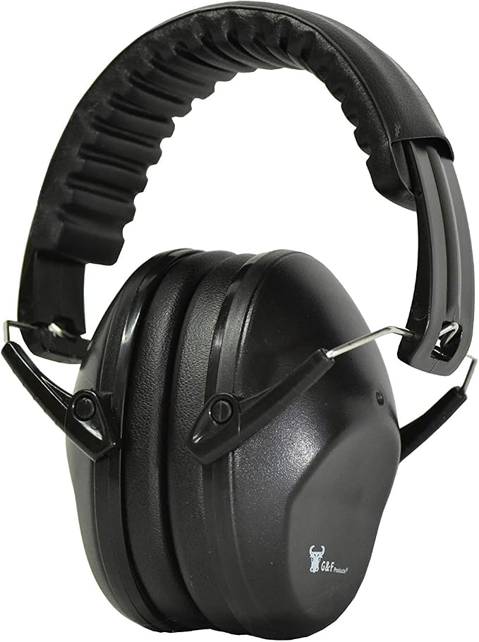 Earmuff hearing protection with low profile passive folding design 26dB NRR and reduces up to 125dB