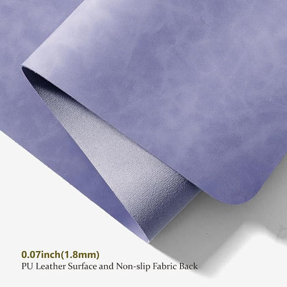 Distressed Leather Desk Mat - Non-Slip PU Desk Pad for Office and Home - Desk Organization and Accessories - Ideal for Large Mouse Pad and Desk Mats on Top of Desks(Lavender,36"x 17")