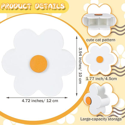 Tenceur Daisy Flower Pen Holder Cute Daisy Large Capacity Pencil Holder White Office Decor Pencil Cup Pot Desk Organizer for Office Makeup Brush Holders Back to School Funny Gift for Coworkers Women