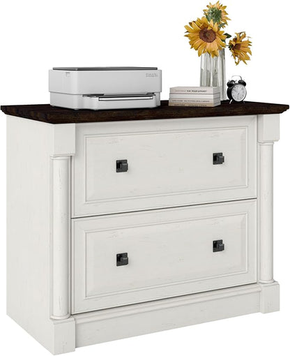 blini 2 Drawer File Cabinet Farmhouse Lateral File Cabinet with Hanging File Folders，Fits Letter/Legal/A4 Sizes, 36.8" Large Wood File Storage Cabinets Printer Stand for Home Office