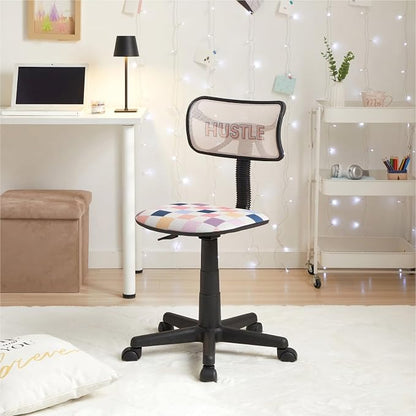 Urban Lifestyle Swivel Desk Chair, Hustle, Stylish and Compact Office Chair with Mesh Back, Swivel Function, Adjustable Height, and Cushioned Seat