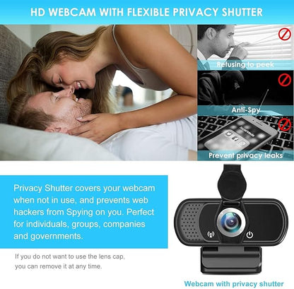 XPCAM HD 1080p Webcam with Microphone,USB Web Camera for Computer PC Laptop | PC Webcam with Cover/Tripod,110°FOV Wide Angle,Plug&Play Streaming Computer Camera for Laptop Mac Zoom,Teams,Twitch Gaming