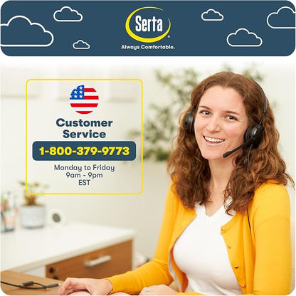 Serta Garret Executive Office Chair, Ergonomic Mid-Back with Lumbar Support, Semi-Plush Cushion and Body Pillows, Padded Armrests, Swivel Base, Bonded Leather, Brown