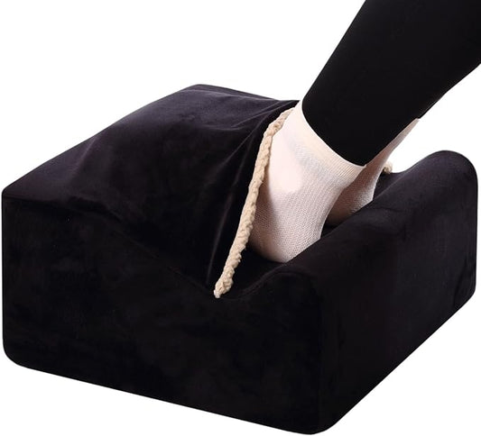 Keep Warm Foot Stool Foot Rest for Under Desk At Work | Office Footrest with Warm Feet Pocket,Ergonomic Under Deskfoot stool Stool for Office Chair & Back &Pain Relief Black+
