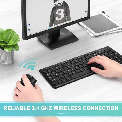 Ergonomic Left-Handed Wireless Vertical Mouse, 2.4G, 3 Adjustable DPI (800/1200/1600), Specially for Left Handers