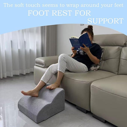 Foot Rest for Under Desk at Work.Multifunctional 3-Tier Foot Stool,with Washable Footrest.for Under Desk,Office Chair Gaming Chair & Sofa,Leg Elevation Pillow,Supports Posture-Light Grey