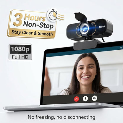 the Webcam for PC that Just Works - Every Time All Platforms | Plug and Play No Driver Needed, Crystal Clear 1080p Full HD, Your Privacy Physically Protected, Mount It Anywhere in Seconds