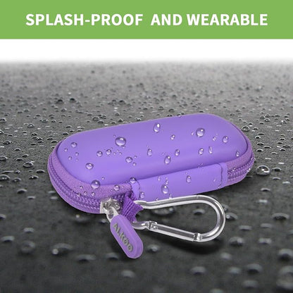 USB Flash Drive Case, SD Card Holder Compatible with Thumb Drive, Memory Cards, SDXC SDHC Storage Bag, Electronic Accessories Organizer for SanDisk for Samsung for Inland (Purple)