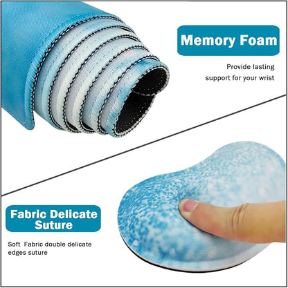 Large Mouse Pad and Keyboard Wrist Rest, Desk Pad for Keyboard and Mouse, 4-in-1 Large Gaming Mouse Pad with Wrist Support for Home Office Study Game-Stay Positive