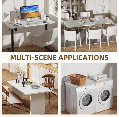 Universal Solid One-Piece Wood Table Top, 48"x24"x1" Workbench Top - Rectangular Particle Board for Standing Desk, Home Office Desk Countertop DlY, Washer Dryer, Coffee, Bar Tabletop