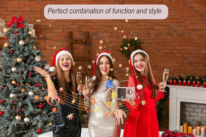 Dosmix Retro Bluetooth Speaker, Vintage Mini Wireless Speaker for Bedroom Desk Kitchen Office, Cute Portable Speaker for Room Decor, Small Bluetooth Speaker for iPhone Android, Gift for Women Girls