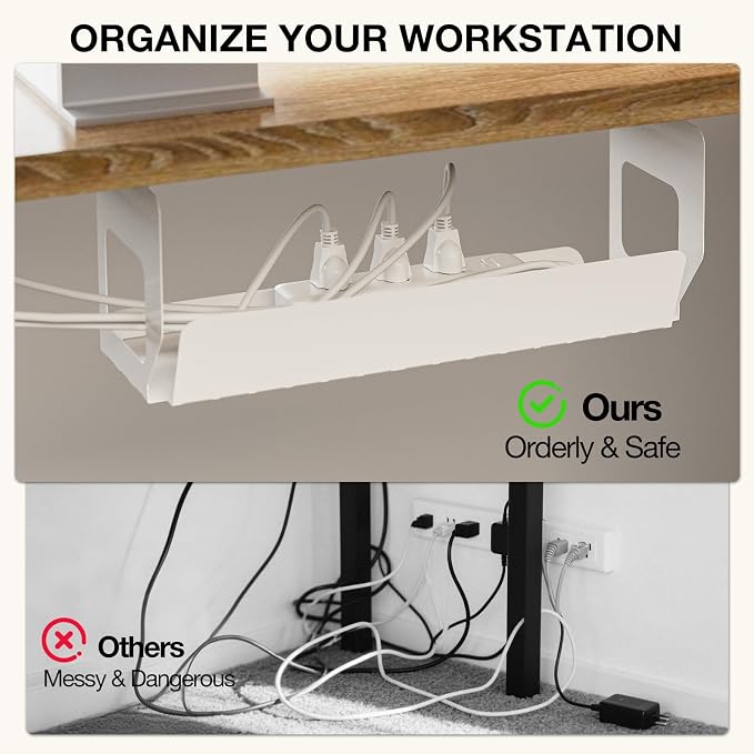 Muvai 59 Inch L Shaped Standing Desk Adjustable Height with Cable Management Tray,Gaming Electric Corner Standing Desk, Sit Stand Computer Table with Reversiable Splice Board,Light Rustic Brown