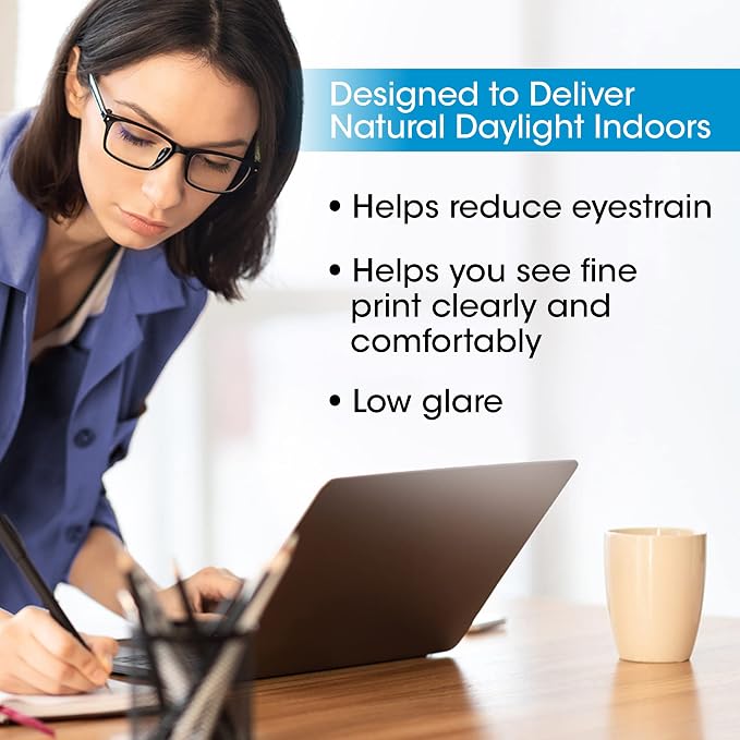 OttLite Creative Curves LED Desk Lamp with Adjustable Neck - Dimmable with 4 Brightness Settings & Energy Efficient Natural Daylight LEDs for Home Office, Computer Desk, & Dorms