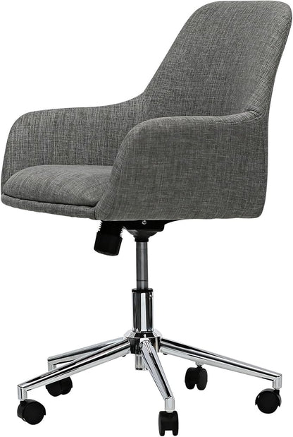 Workspace by Alera Mid-Century Task Chair, Supports Up to 275 lb, 18.9" to 22.24" Seat Height, Gray Seat, Gray Back