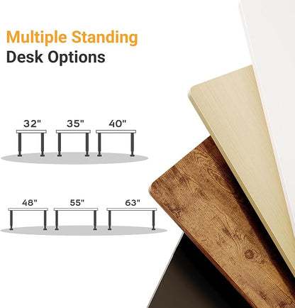 YDN Electric Standing Desk Adjustable Height, 40 x 24 Inches Sit Stand up Desk with Memory Presets & Cable Management, Home Office Desk for Office & Computer Workstation, Black Frame/Black Top