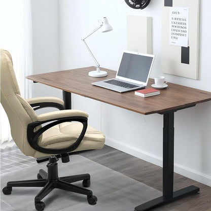 Furmax Office Executive Chair High Back Adjustable Managerial Home Desk Chair, Swivel Computer PU Leather Chair with Lumbar Support (2, Khaki)