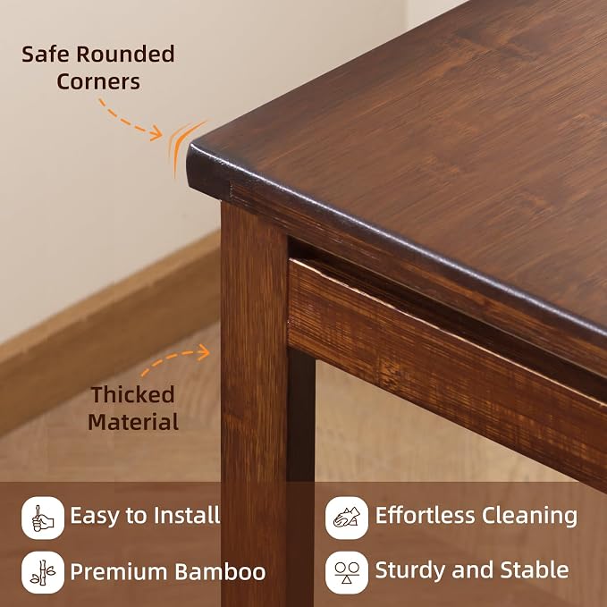 Bamboo Folding Desk with Storage, Space-Saving Foldable Computer Desk for Small Spaces, Writing Study Table for Home Office, Bedroom, Dorm, Apartment,White