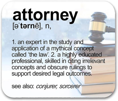 Attorney Definition Funny Computer Mouse Pad