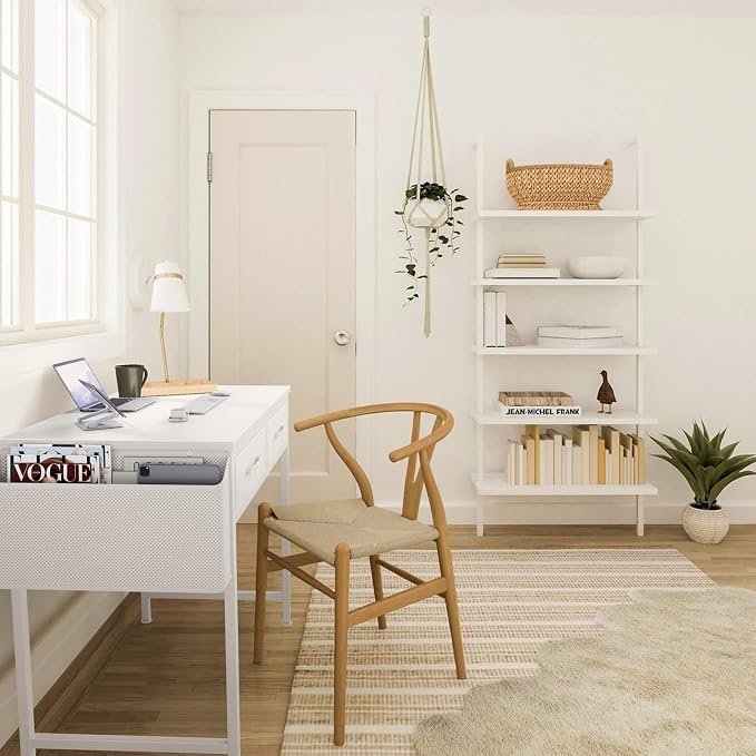 DLisiting White Desk with Storage Drawers - 39 Inch Small Computer Desk with Drawers for Bedroom Home Office, Study Writing Vanity Table Without Mirror for Girls Small Spaces