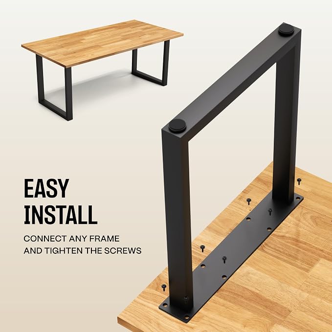 COREMINDED Solid Wood Desk Table Top – Pre-Finished 1.2” Thick Tabletop - Universal Fit for Standing Desks, Countertops & Workstations (55" x 24", Rubberwood)