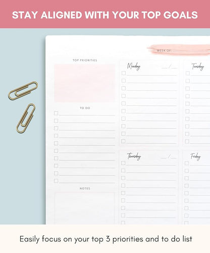 Lamare Weekly Planner Notepad – Premium Undated Weekly To Do List Notepad