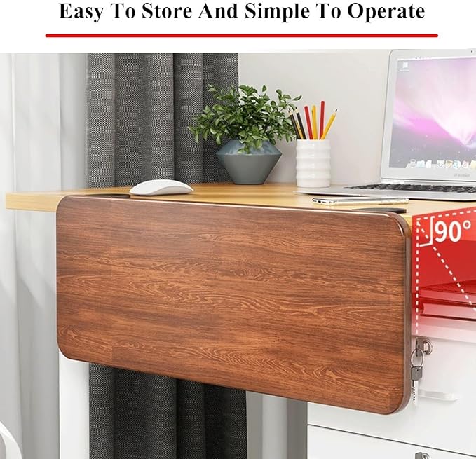 Ergonomics Desk Extender Tray Wooden Desk Extender, Large Size Foldable Keyboard Drawer Tray Can Be Used As Armrests Shelves Desktop Extensions for Home and Office(60 * 20cm)