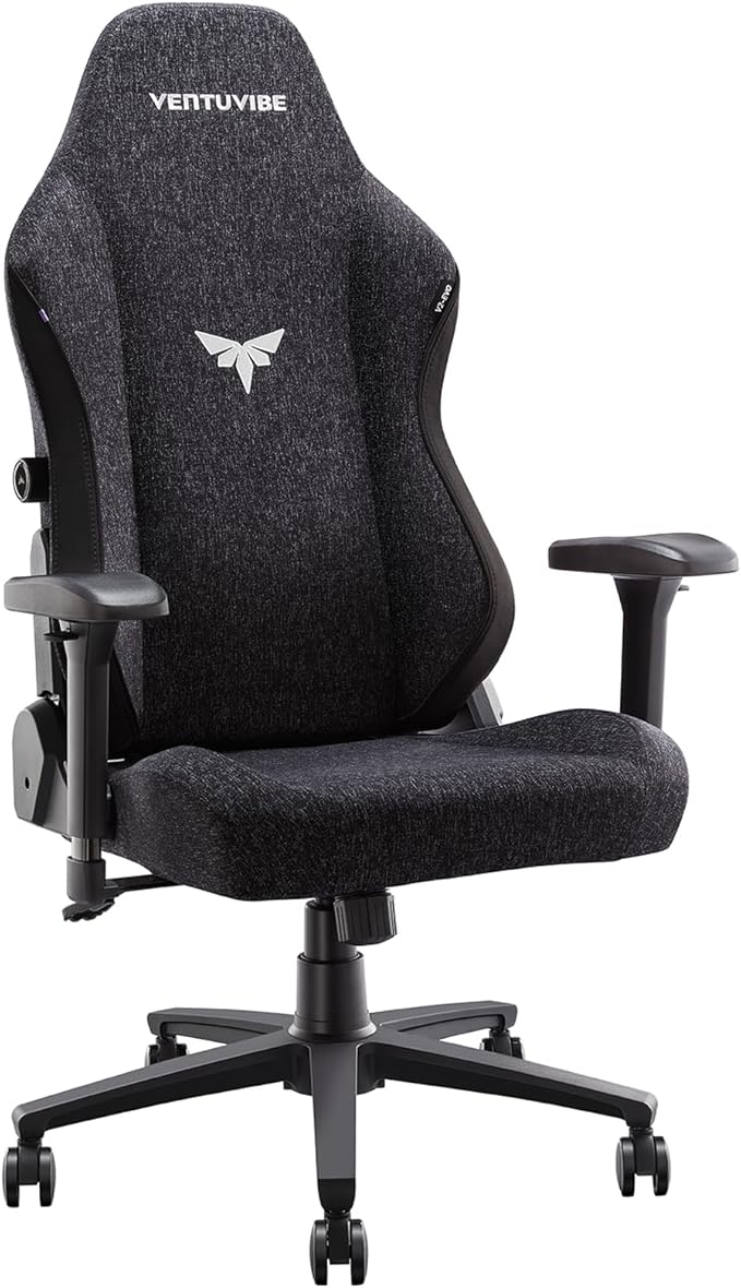 Gaming Chair - High Back Ergonomic Computer Chair with Lumbar Support, Video Game Chair-4D Adjustable Armrests,170° Reclining & 320lb Capacity,PU Leather Office Chair for Adults (Black-f&l)