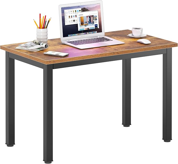 DlandHome 31.5 Inches Small Computer Desk for Home Office Writing Table for Small Spaces Study Table Laptop Desk (Retro)
