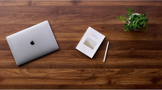 Kaboon Universal Tabletop 36"x20", Solid One-Piece Melamine Table Top, Double L-Desk Floating Desk DIY, Home and Office,Dark Walnut