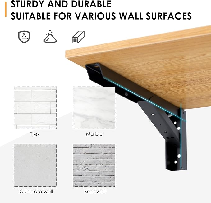 Need Wall Mounted Table - Heavy Duty Small Fold Down Desk Length 36" Width 20" Perfect Addition to Garage & Shed/Home Office/Laundry/Home Bar/Kitchen & Dining Room AC15BB(9050)