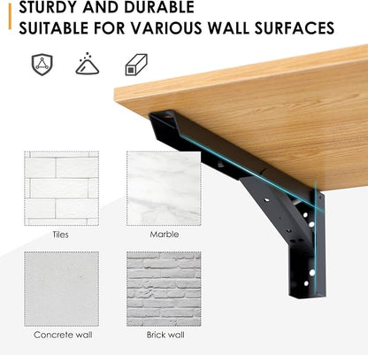 Need Wall Mounted Table - Heavy Duty Small Fold Down Desk Length 36" Width 20" Perfect Addition to Garage & Shed/Home Office/Laundry/Home Bar/Kitchen & Dining Room AC15BB(9050)