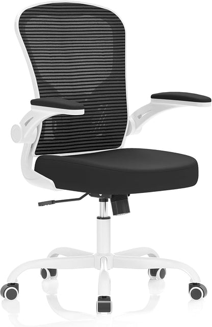 Office Chair, Ergonomic Desk Chairs 330LBS Capacity High Back Mesh Computer Chair with Flip-up Armrests, Comfy Work Chair with Adjustable Lumbar Support
