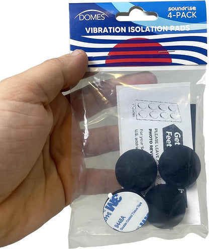 Soundrise DOMES Isolation Pads - Sound Dampening & Anti-Vibration Silicone Feet - Audio Isolation Feet for Subwoofers, Speakers & Turntables - Peel & Stick, Durable Class-A Silicone, Non-Slip (4-Pack)